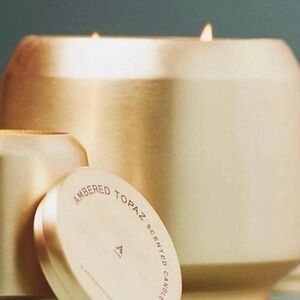 Anthropologie Extra Large Amber Topaz Scented 2-Wick NWT